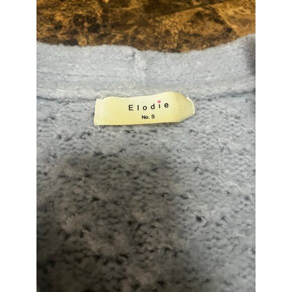 Women's Light Blue Cardigan Sweater - Picture 3 of 11